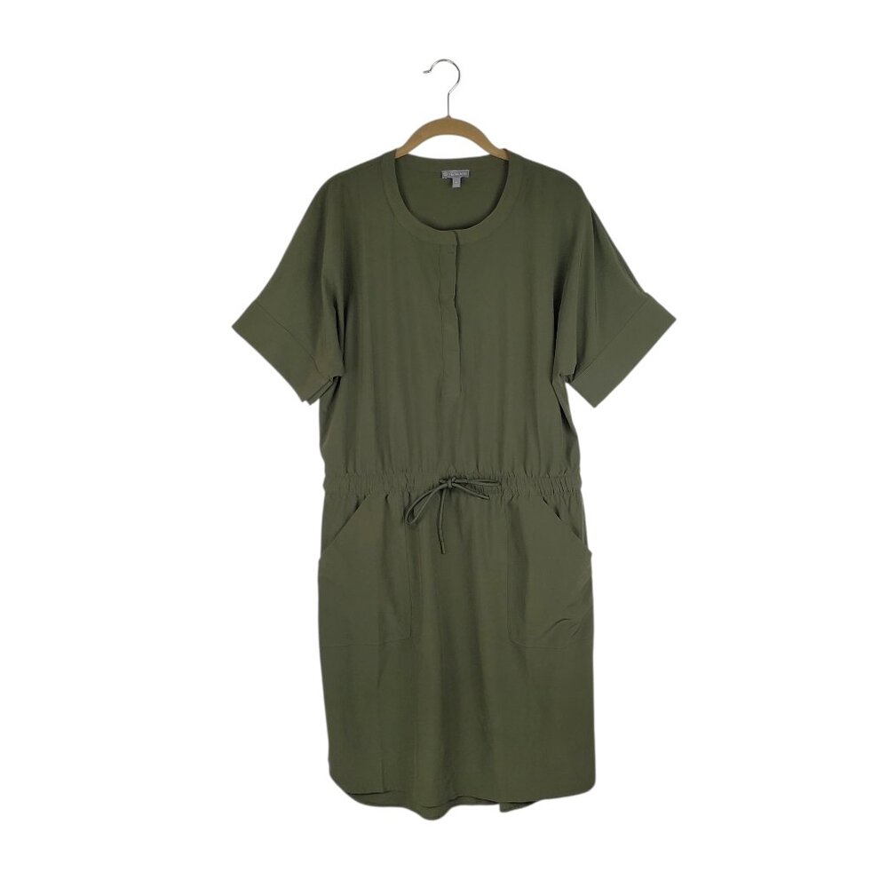Talbots Lightweight Stretch Stand Collar Dress Ol… - image 1